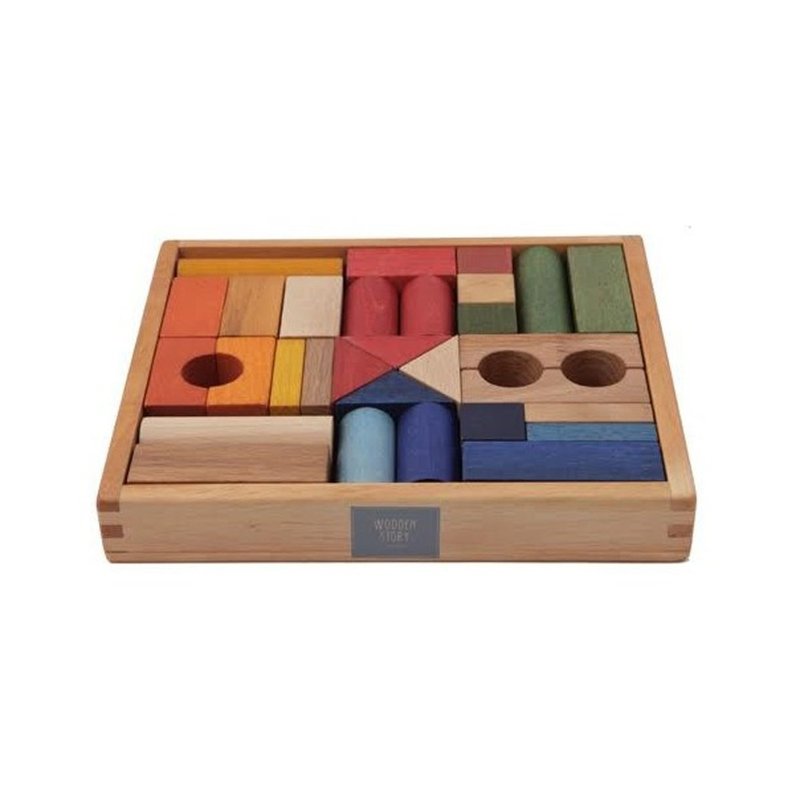 Wooden Story - 彩虹積木組 - 30pcs - 寶寶/兒童玩具/玩偶 - 木頭 