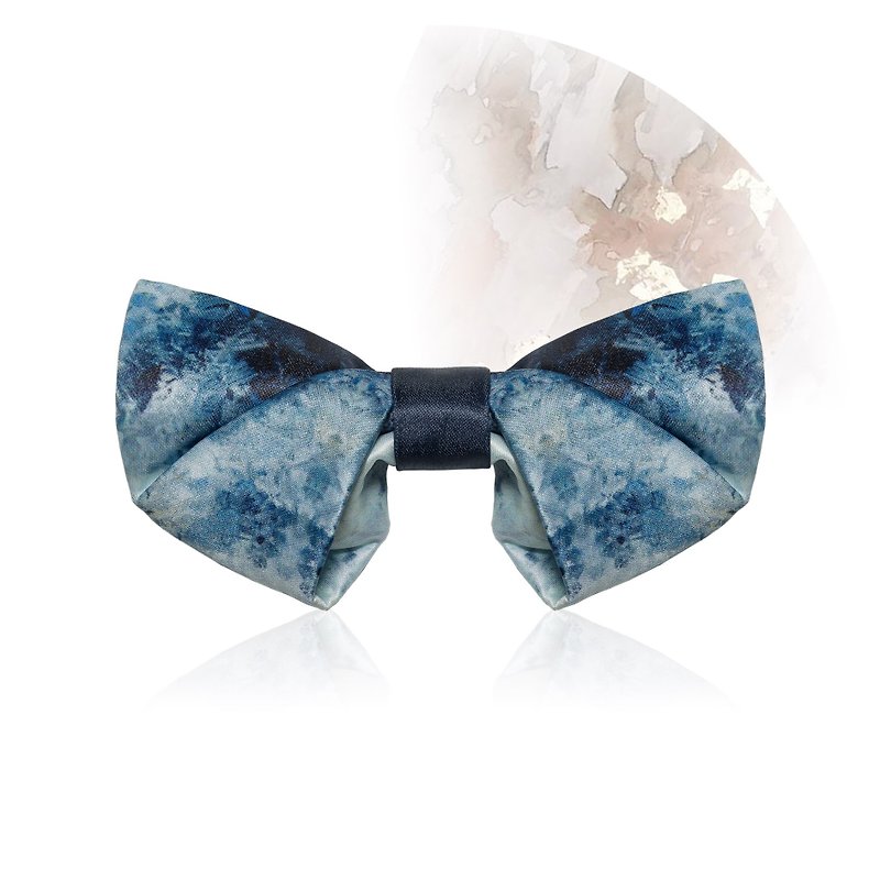 Style F0001 Ombre Blue pattern Bowtie -  Wedding Bowtie Folded style - เนคไท/ที่หนีบเนคไท - เส้นใยสังเคราะห์ สีน้ำเงิน