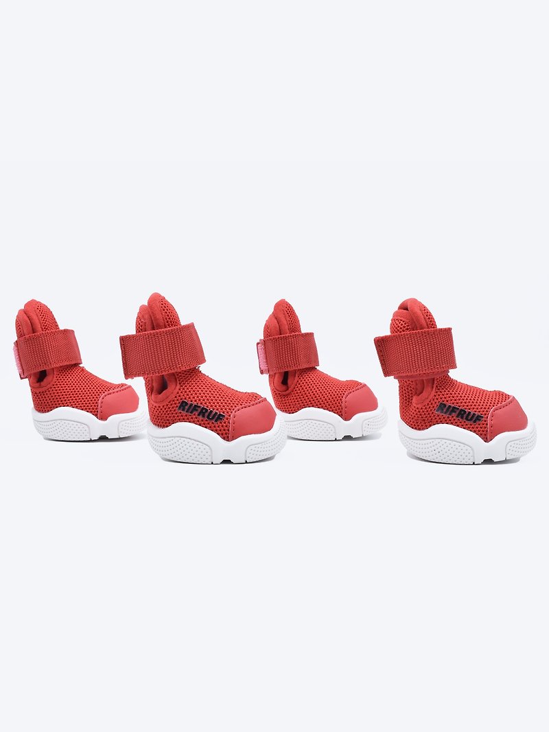 RIFRUF - CAESAR 1 Breathable Protective Shoes Wang Nian Red - ชุดสัตว์เลี้ยง - ไฟเบอร์อื่นๆ สีแดง
