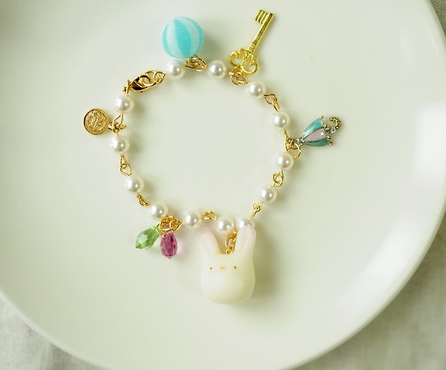 Sweet Dream☆Mochi Little White Rabbit So Delicious Pearl Bracelet