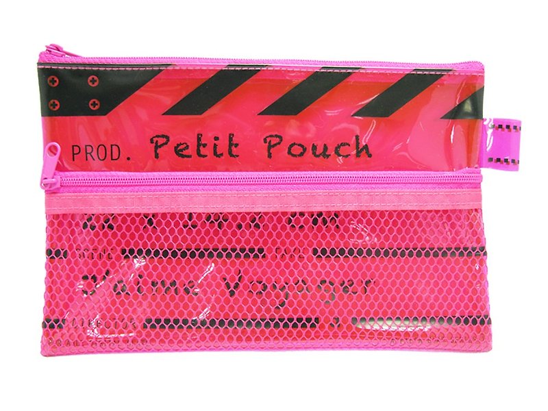 導演拍板拉鏈文件袋 - 細 - 桃紅色 - 文件夾/資料夾 - 塑膠 粉紅色