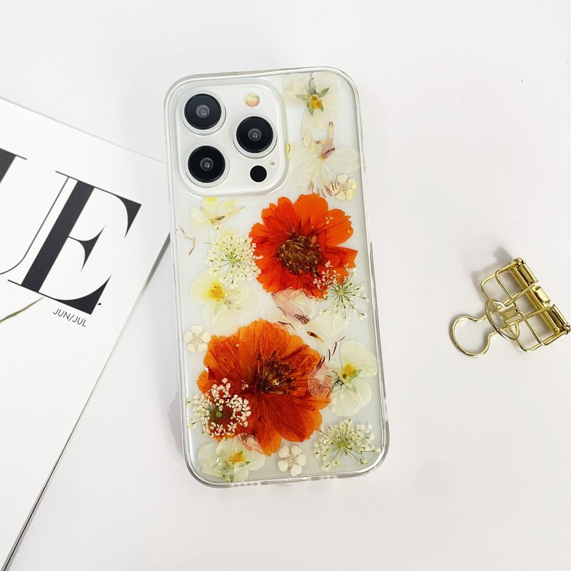 Cosmo Pansy Pressed Flower Phone Case for iPhone 16 Pro Max Samsung A35 S24FE - Phone Cases - Plants & Flowers 