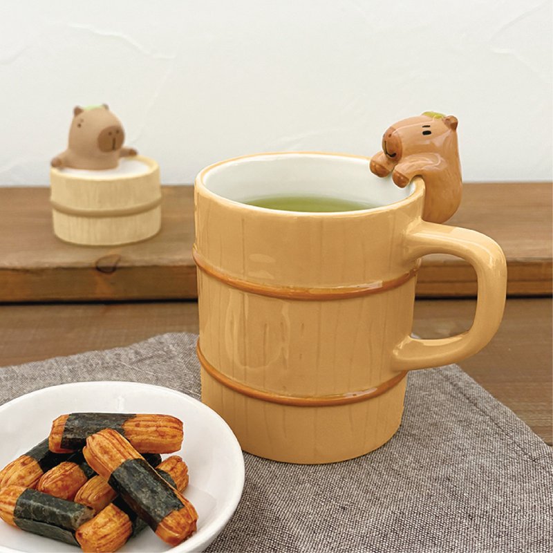 日本Decole 餐具 - 治癒系水豚 - 茶壺/茶杯/茶具 - 陶 