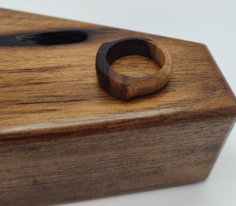 wooden ring. handmade.osmo oil coated. inner duameter: 1 cm & 7 mm - General Rings - Wood 