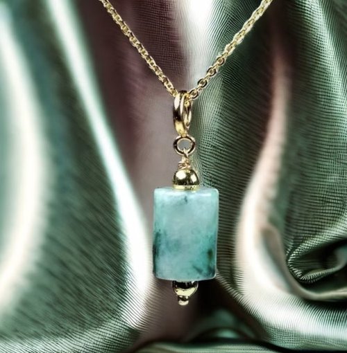 瓔珞珠寶盒 E.L.Jewelry Box 【萬事亨通】飄花翡翠路路通項鍊 | 天然緬甸玉A貨翡翠 | 送禮