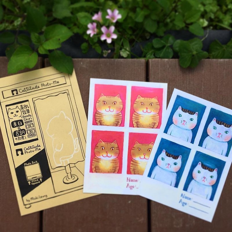 【😺CattitudeINSTANT】猫猫ID写真油絵カスタマイズ猫好きギフト - カード・はがき - 紙 