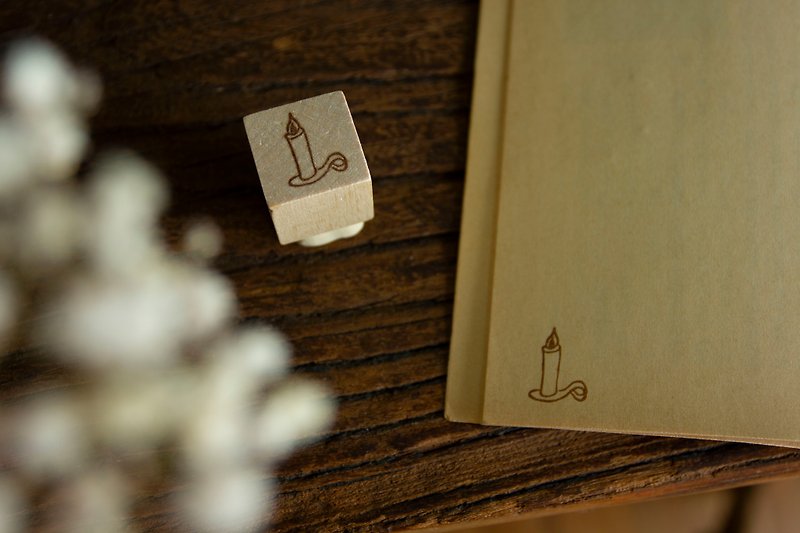 Hand carved rubber stamp candle seal stationery - ตราปั๊ม/สแตมป์/หมึก - ยาง ขาว