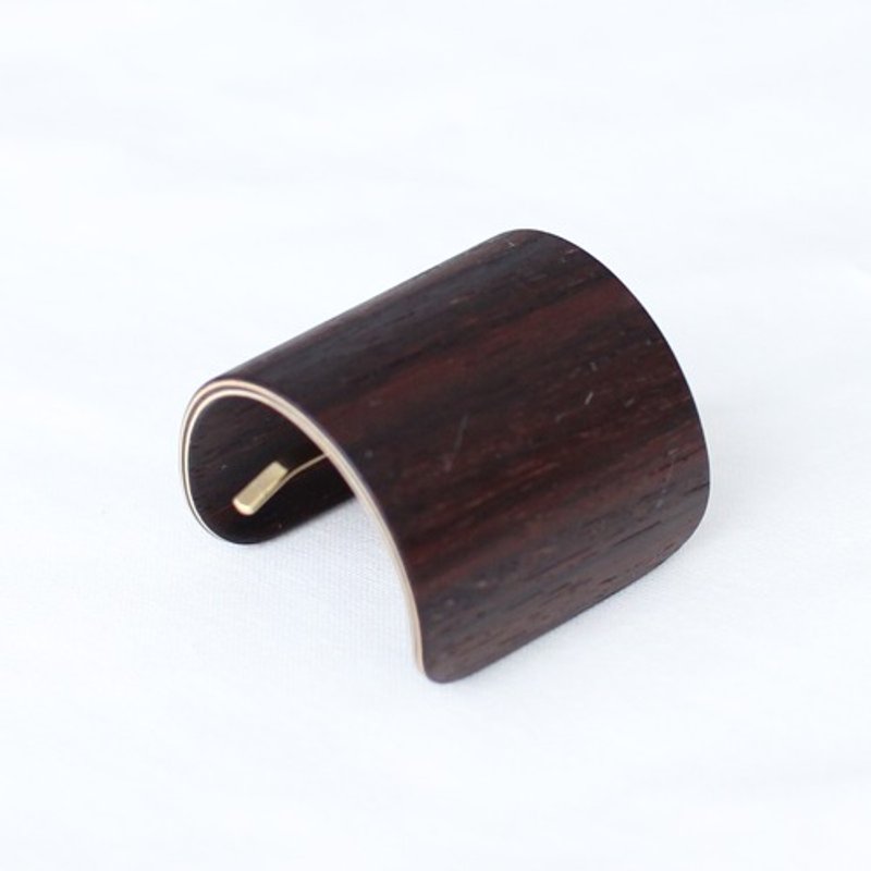 Wooden Pony Hook M　Rosewood　Hair Cuff - Hair Accessories - Wood Brown