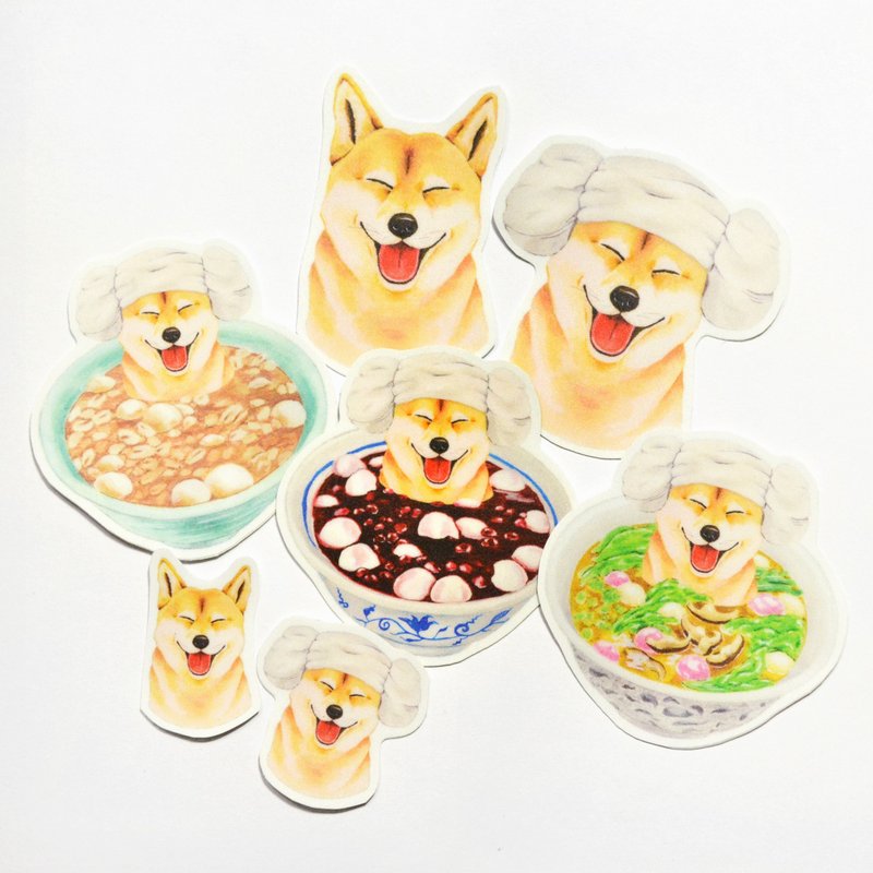 Leaflet Matte Waterproof Sticker-Shiba Inu Series - Stickers - Plastic Multicolor