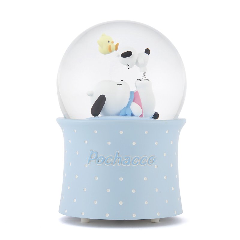 帕恰狗 歡樂時光 水晶球音樂盒 三麗鷗生日聖誕交換療癒紓壓禮物 - 擺飾/家飾品 - 玻璃 