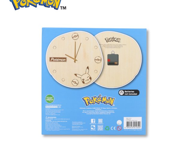 ポケモン木製壁掛け時計ポケモンピカチュウオフィス用品