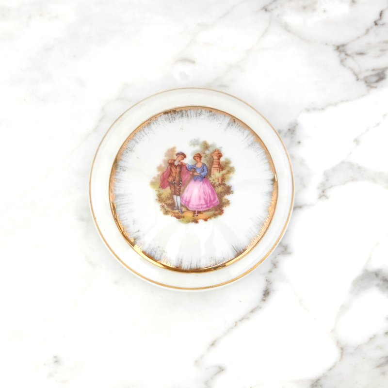 法國復古 Limoges 陶瓷首飾盒 - 擺飾/家飾品 - 陶 白色