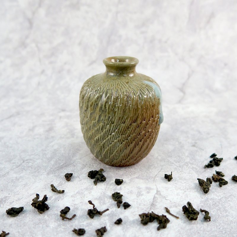 タイミングキルン/チャイバーニングピース - 花瓶＃1 - 観葉植物 - 陶器 ブラウン