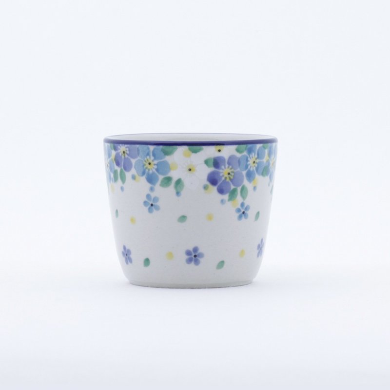 波蘭陶 禮盒  馬克杯 豬口杯-150ml-高6.5cm-日晴 - 咖啡杯/馬克杯 - 陶 藍色