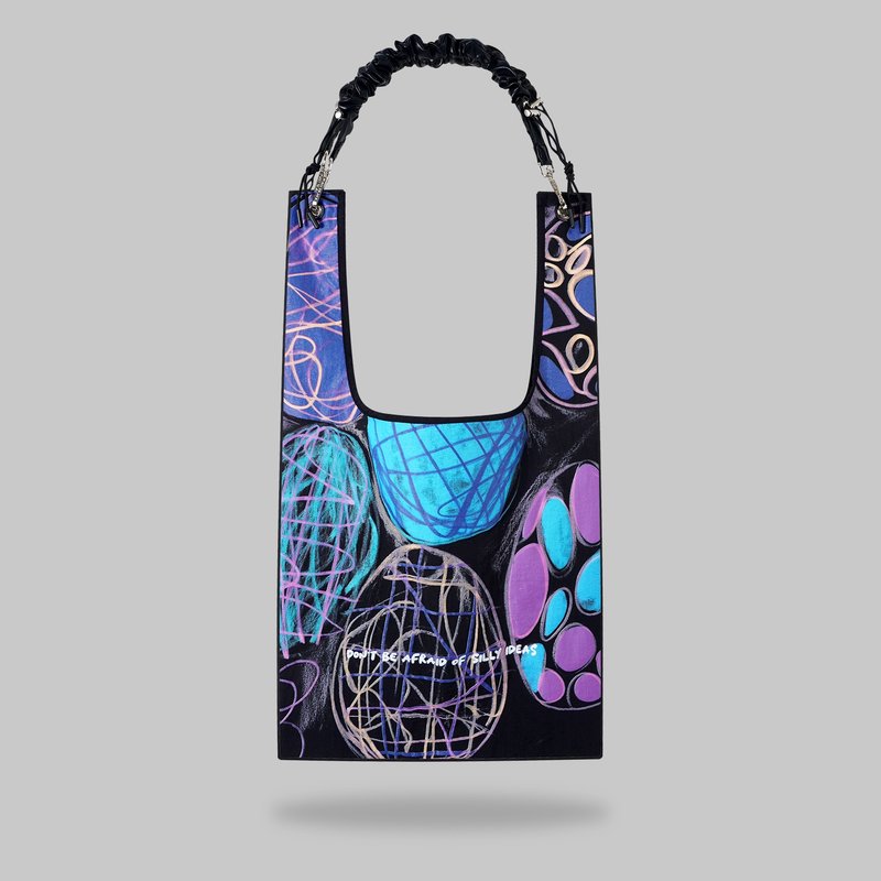 EGG Toby Bag | 配可拆卸柔韌皮革肩帶 - 側背包/斜背包 - 其他材質 黑色