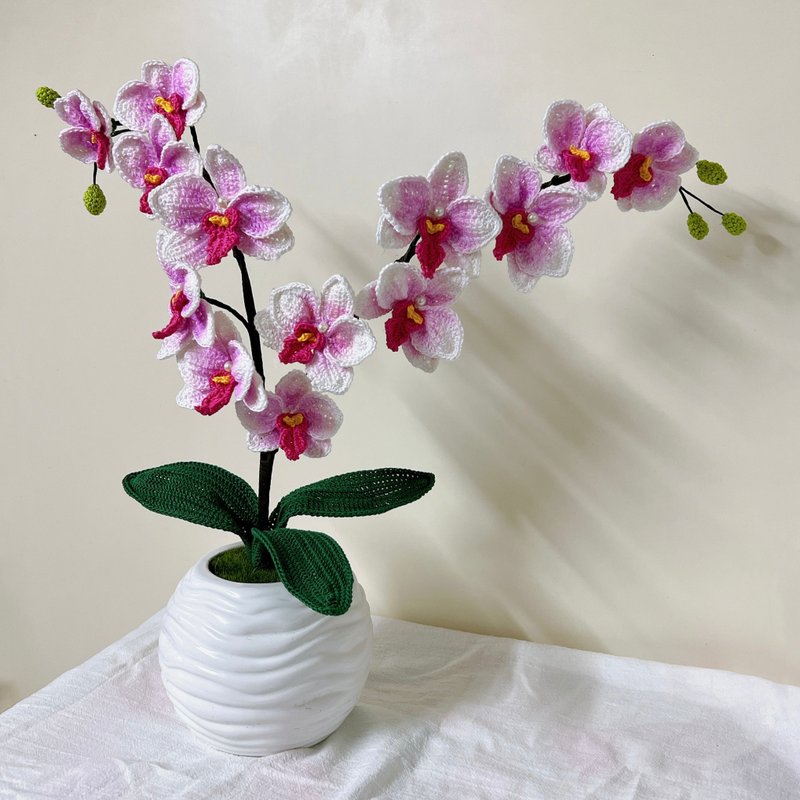 Elegant Phalaenopsis Orchid Decoration - ตกแต่งต้นไม้ - ผ้าฝ้าย/ผ้าลินิน 