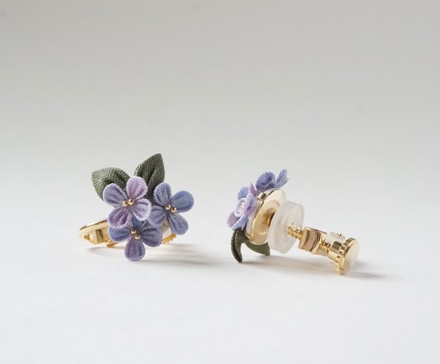 Mois ハンドメイド hyderangea イヤリング ハワイアンジュエリー イヤリング ピアス[品番：MLOA0001694