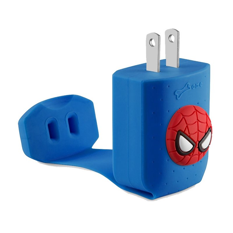 ボーン/インテリジェント急速充電器 - スパイダーマン - 充電器・USBコード - シリコン ブルー
