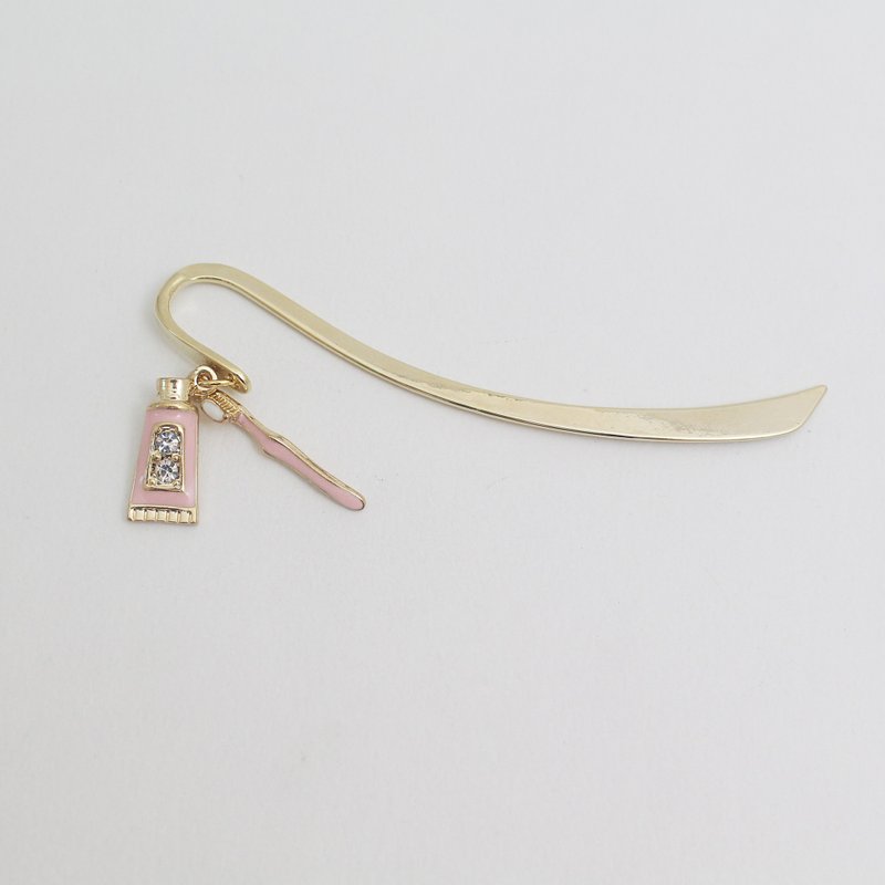 Toothbrush bookmarks, toothpaste, toothbrush, unique bookmarks,dental clinic - 書籤 - 其他材質 粉紅色