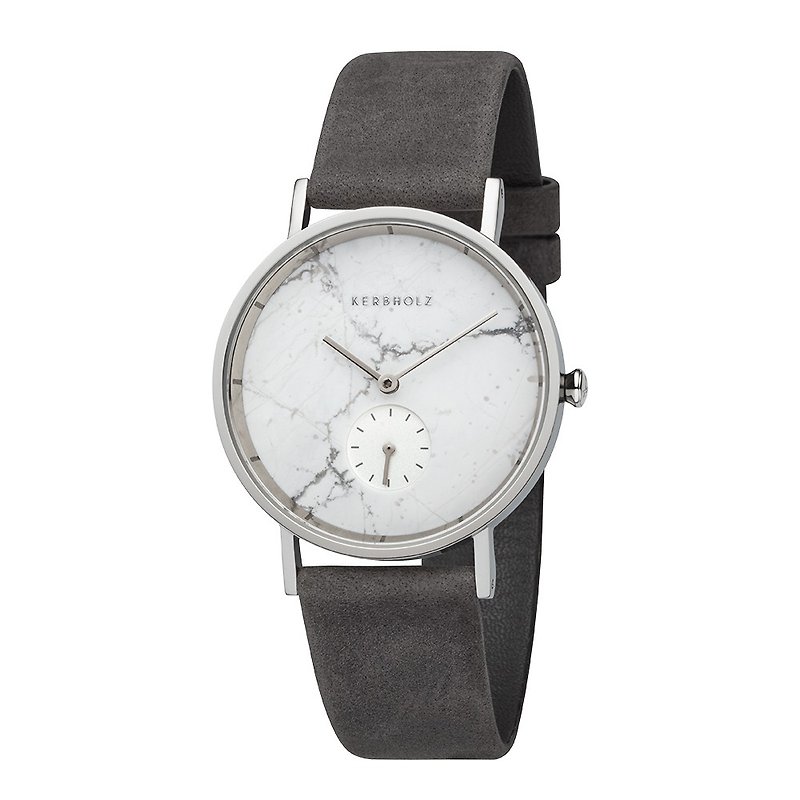 KERBHOLZ-原木手錶-FRIDA-大理石白(35mm) - 女裝錶 - 其他材質 白色