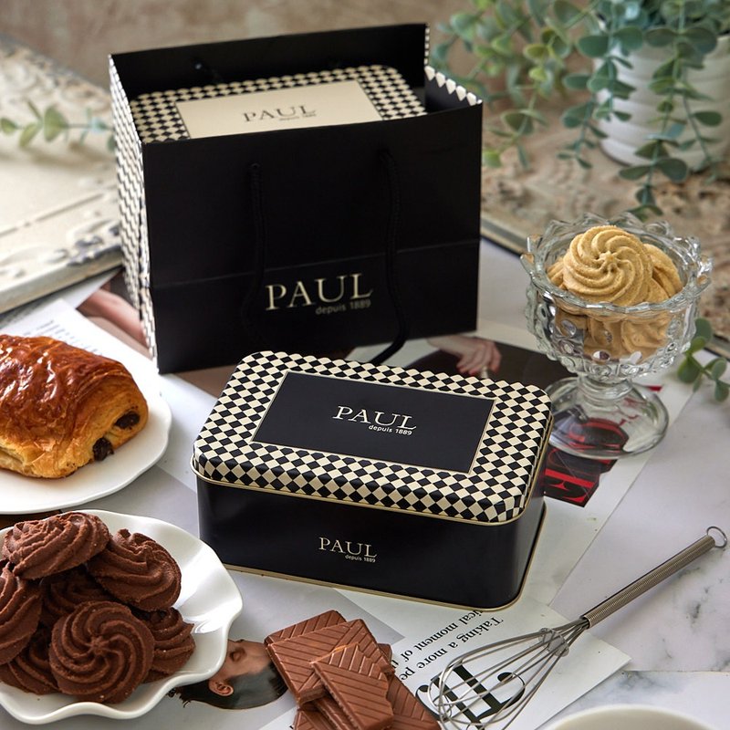 【PAUL】French cookie gift box (cocoa) (shipping included) - เค้กและของหวาน - อาหารสด 