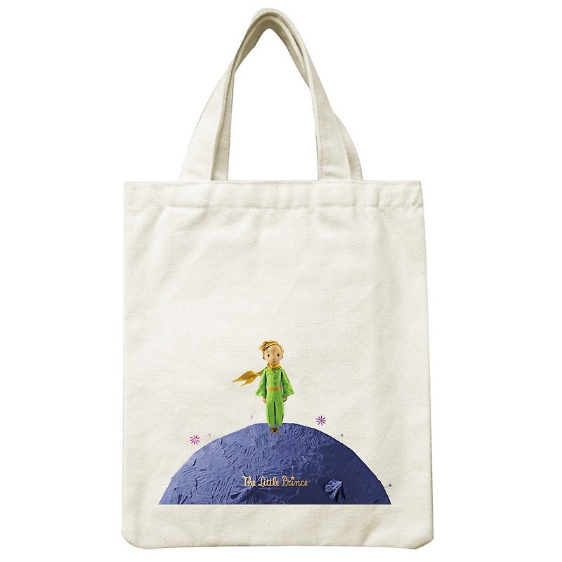 Little Prince Movie Edition License - Handbag - กระเป๋าถือ - ผ้าฝ้าย/ผ้าลินิน สีน้ำเงิน