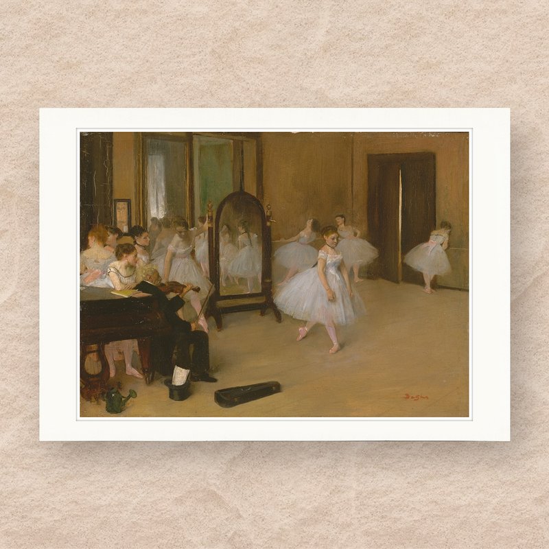 【 藝術畫卡 】竇加・芭蕾舞蹈課 | B4畫卡 - 海報/掛畫/掛布 - 紙 卡其色