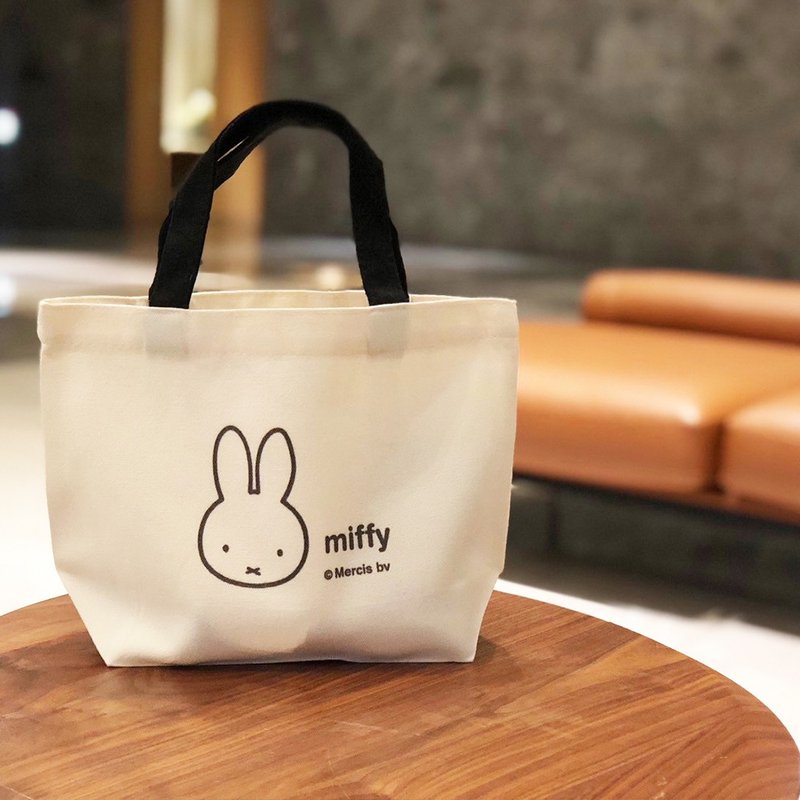 【MIFFY】米飛大頭手提帆布包 - 手提包/手提袋 - 棉．麻 