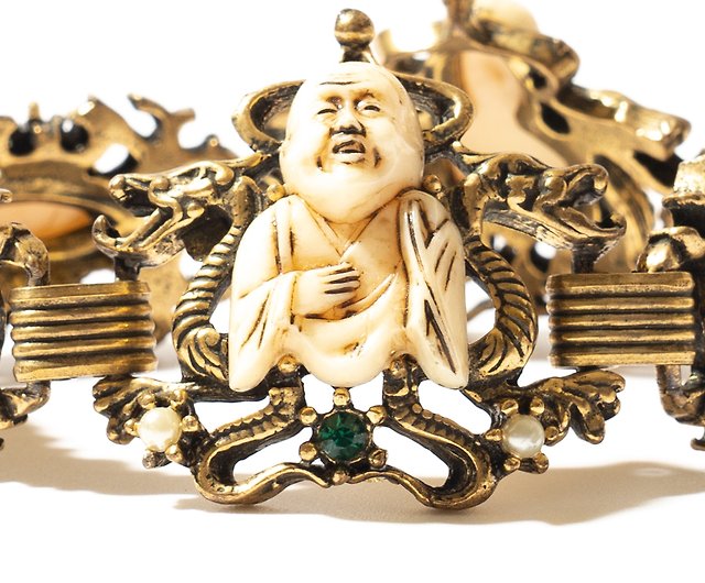 60s USA Selini Vintage buddha u0026 dragon Unsigned bracelet by Selro - Shop  panic-art-market Bracelets - Pinkoi