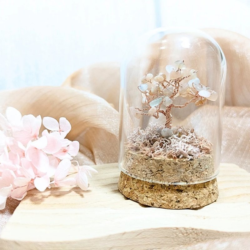 | Customized | Little Crystal Tree Type B | Golden Stone| Orange Moonstone - ของวางตกแต่ง - คริสตัล หลากหลายสี