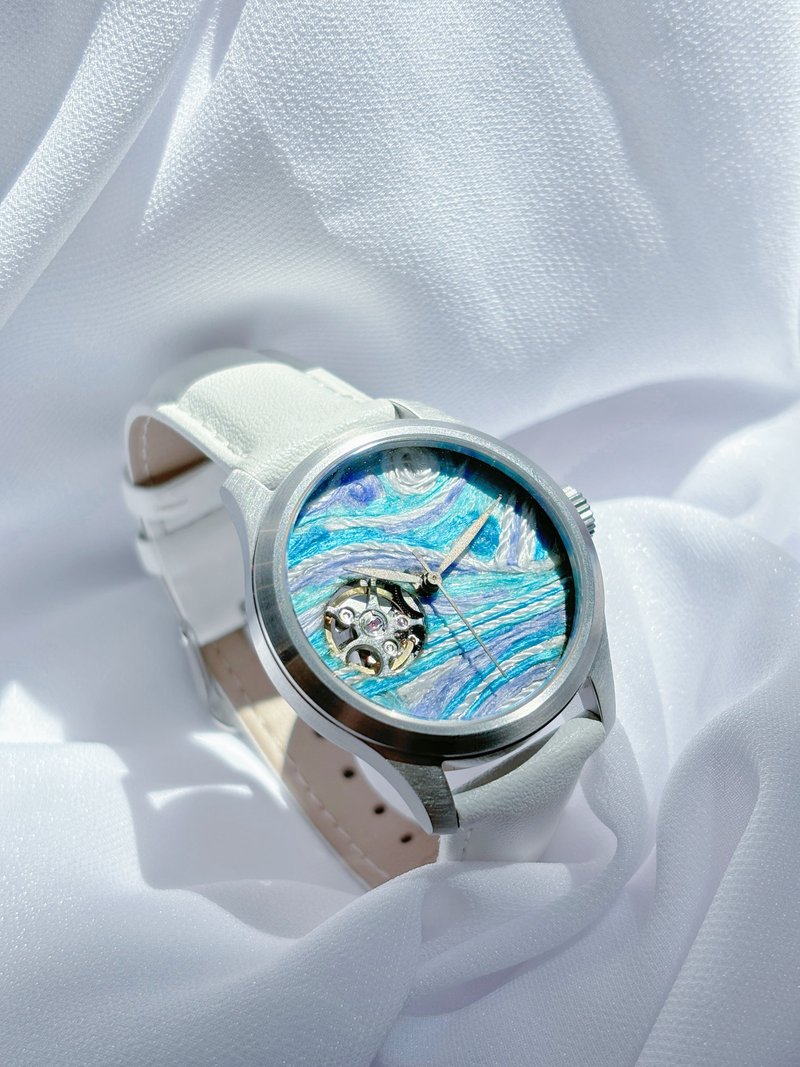 Re-Re x Watch Make Factory // Planet Series-Mercury // Mechanical Watch - Women's Watches - Silk Blue