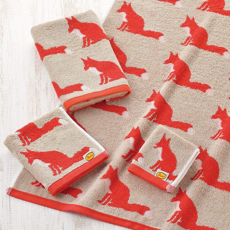 Japan Maru│Anorak British design towel wash towel fox - ผ้าขนหนู - ผ้าฝ้าย/ผ้าลินิน 