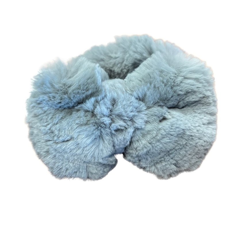 Complex Biz 造型大腸圈 髮圈 貓咪紋路 毛茸茸系列 淺灰色 - 髮夾/髮圈 - 其他材質 