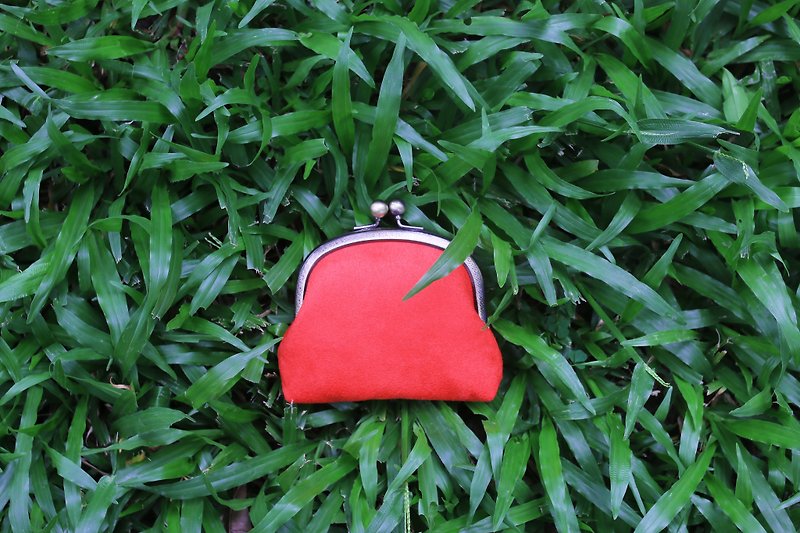 Chez。KAMAKUCHI - Coin bag - orangered - กระเป๋าใส่เหรียญ - เส้นใยสังเคราะห์ สีส้ม