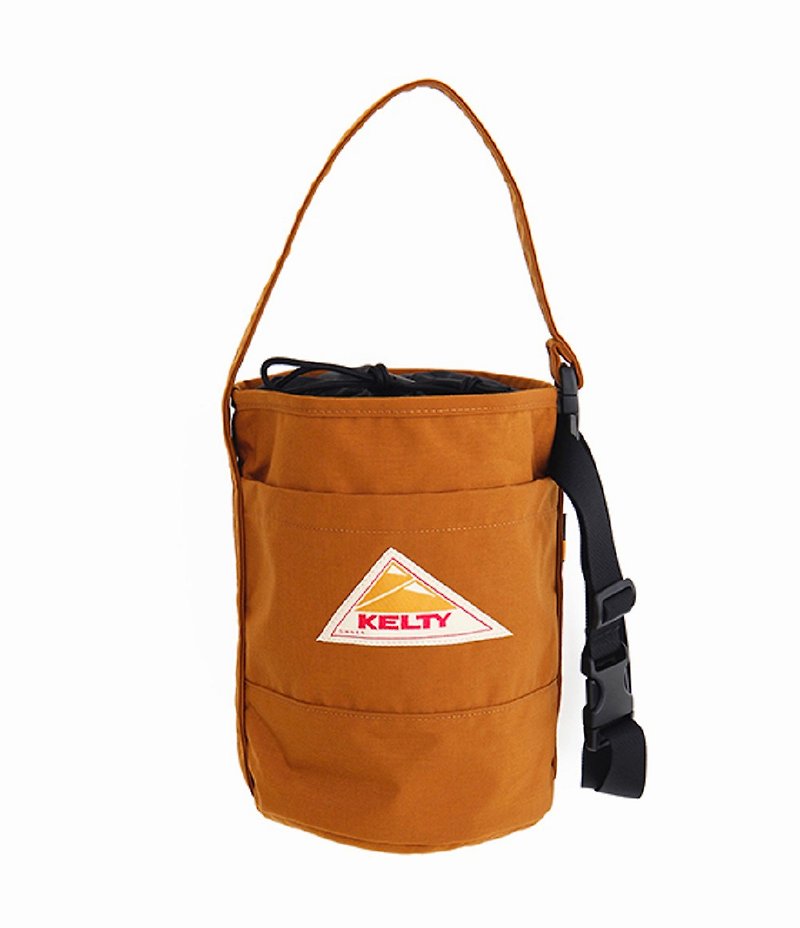 shoulder bucket bag - กระเป๋าแมสเซนเจอร์ - ไนลอน สีนำ้ตาล