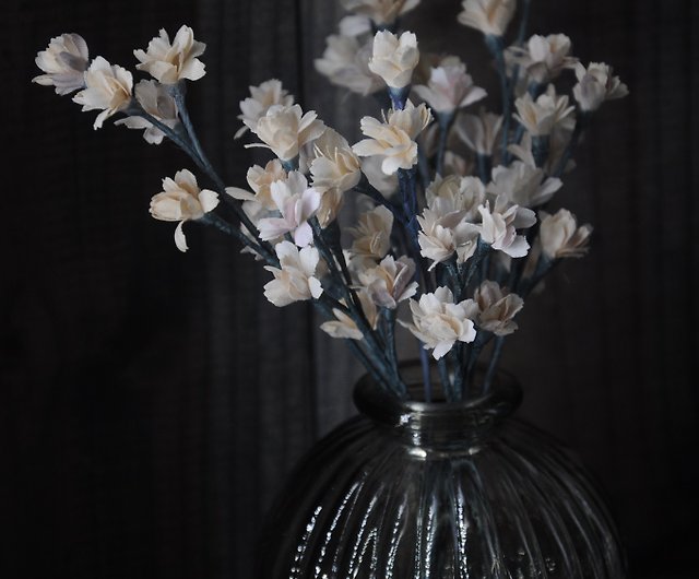 日本染布花工藝 茶色小花 小花束 擺設 禮物 家居佈置 設計館花 簇裝飾 擺設 Pinkoi