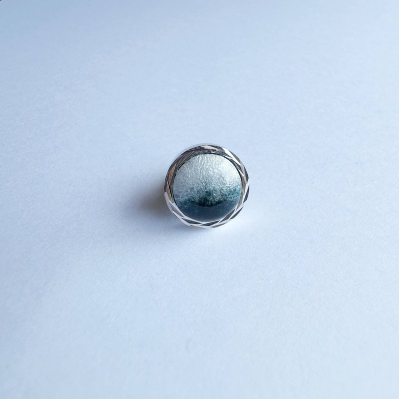 Silver Lapelpin Onyx Cloisonne Lapel Pin Tie Tack Sterling Silver Cloisonné - เนคไท/ที่หนีบเนคไท - วัสดุอื่นๆ สีดำ