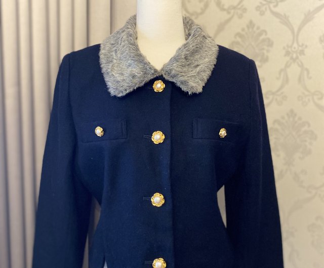 Topshop navy clearance blue coat