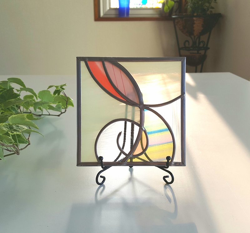 Iron stand decoration art "Spring breeze 4" - Items for Display - Glass Multicolor