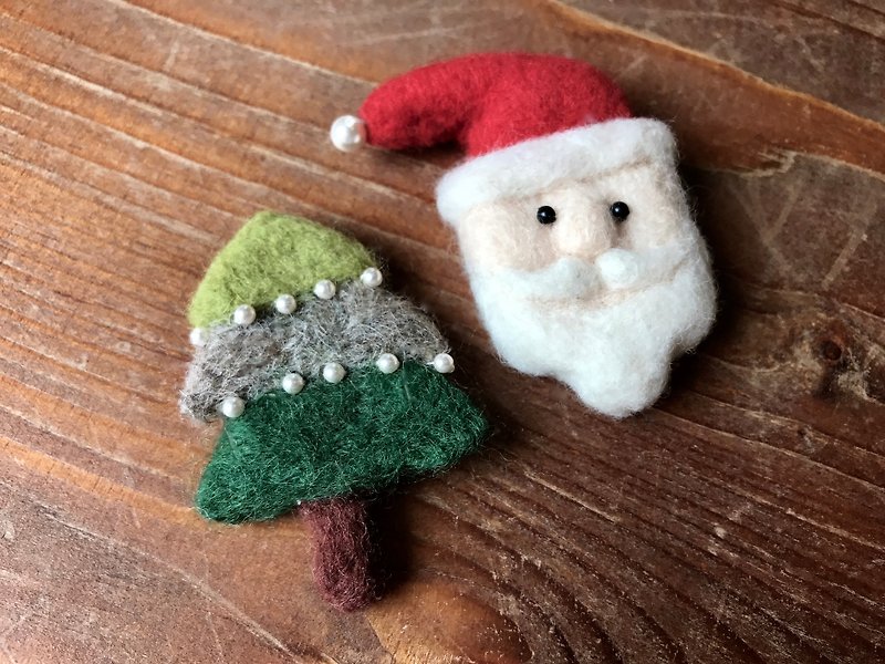 聖誕節經典組合 聖誕老人與聖誕樹 裝飾組 - 裝飾/擺設  - 羊毛 