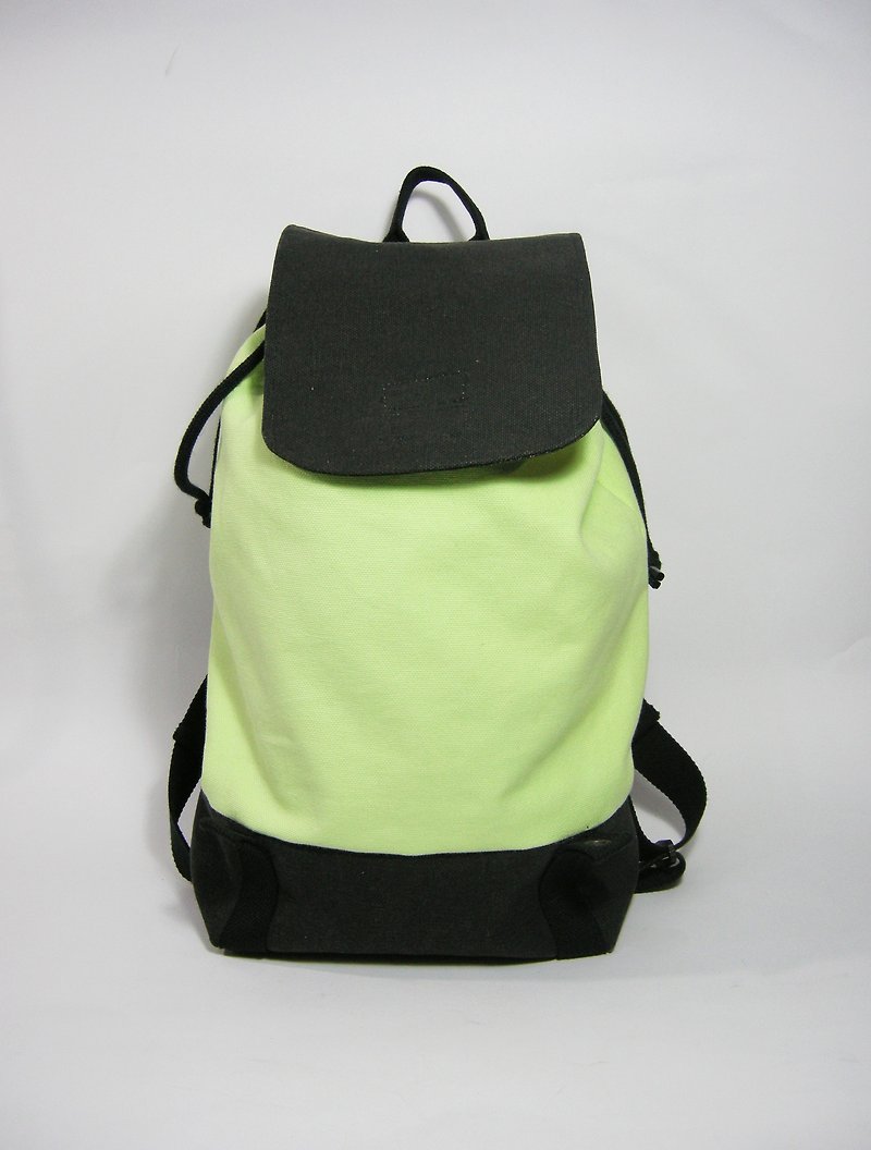 Tough cover beam rear backpack (canvas) __made as zuo zuo hand made backpack - Drawstring Bags - Cotton & Hemp Green
