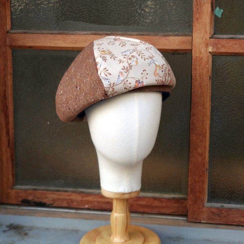 Handmade double-sided Berets - Hats & Caps - Cotton & Hemp Khaki