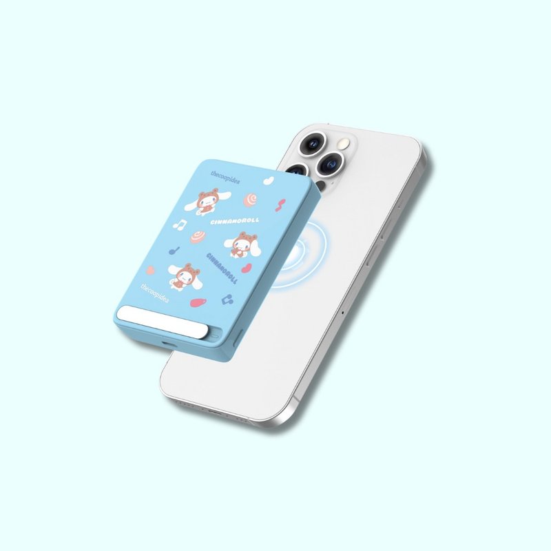 Cinnamoroll x thecoopidea 5000mAh magnetic power bank - ที่ชาร์จ - วัสดุอื่นๆ สีน้ำเงิน