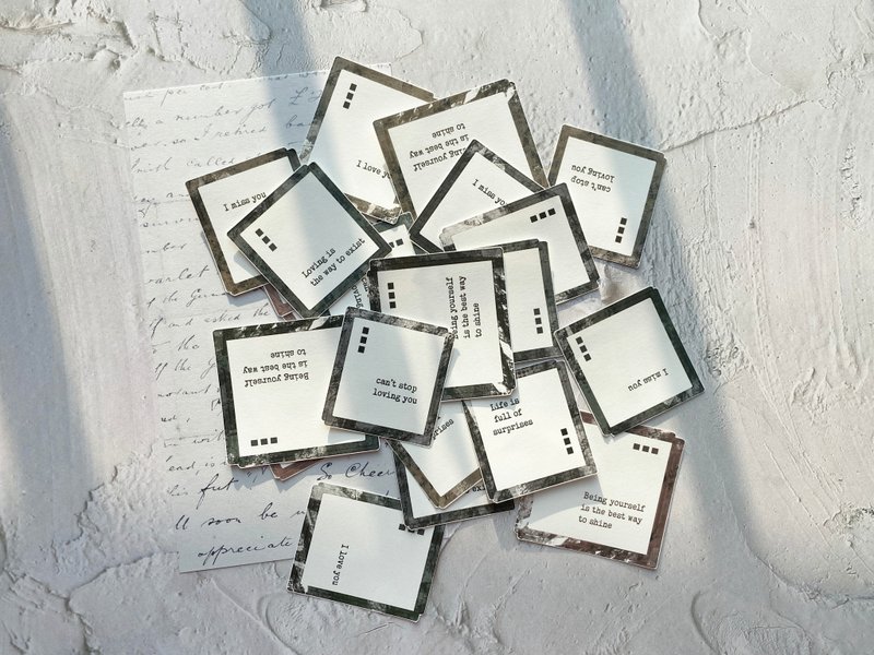 Water Color Brush Touch Grunge Mood Frame Label Paper Pack 105 x 148 mm - การ์ด/โปสการ์ด - กระดาษ หลากหลายสี