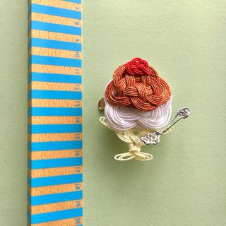 &amp;quot;Strawberry&amp;quot;Shaved Ice Brooch/Hair accessory