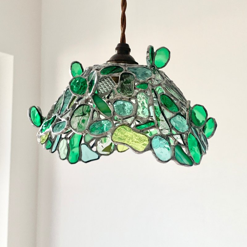 Romantic Night Papillon Teal - Lighting - Glass Green