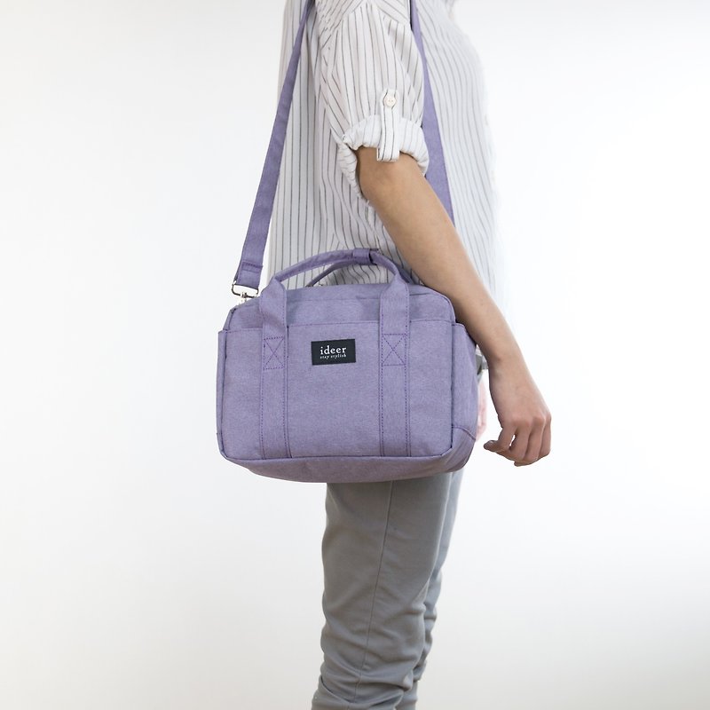 BLADEN simple lavender purple dorsal handbag bag with three camera bag - Camera Bags & Camera Cases - Other Materials Purple