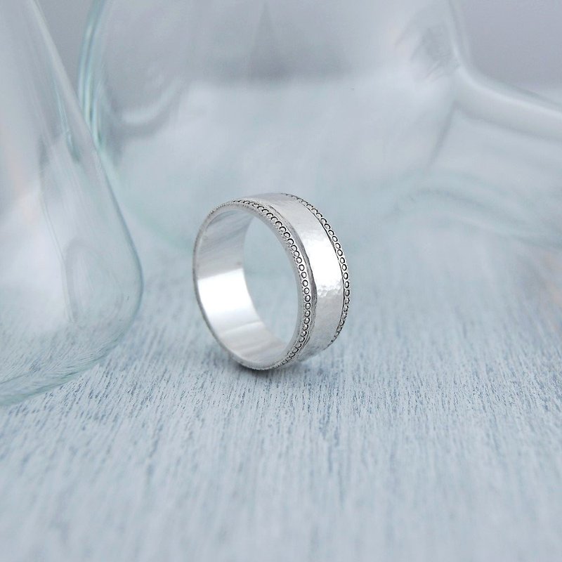 European style retro series - ripples - Wide primary colors (Silver ring) - General Rings - Sterling Silver 