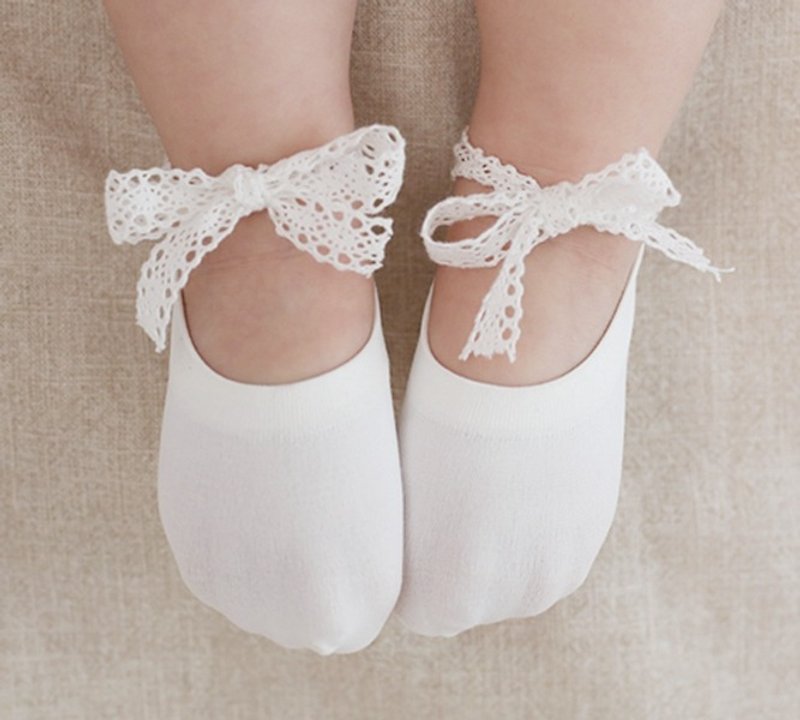 Happy Prince Ballerina Baby Girl Cool Sock Korea Made Lace Ballet - ถุงเท้าเด็ก - ผ้าฝ้าย/ผ้าลินิน หลากหลายสี