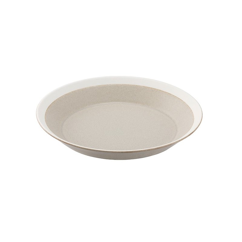 Dish plate 18cm sand beige (frosted) - จานเล็ก - เครื่องลายคราม สีกากี